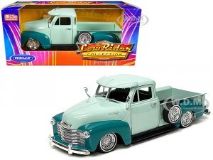 1953 Chevrolet 3100 Pickup Truck Lowrider Light Green and Teal Two-Tone Low Rider Collection