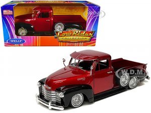 1953 Chevrolet 3100 Pickup Truck Lowrider Red Metallic and Black Two-Tone Low Rider Collection