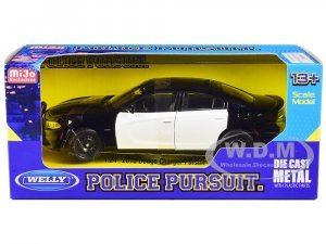 2016 Dodge Charger Pursuit Police Interceptor Black and White Unmarked Police Pursuit Series