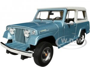 1967 Jeep Jeepster Commando Station Wagon Light Blue Metallic with White Top NEX Models Series