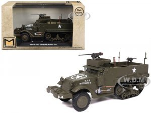 M3 Half-Track AFV with M2HB Machine Gun Olive Drab United States Army