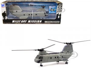 Boeing CH-46 Sea Knight Helicopter Olive Drab United States Marines Military Mission Series