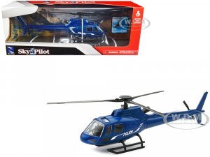 Eurocopter AS350 Helicopter Blue Metallic Police Sky Pilot Series