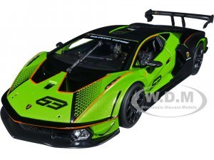 Lamborghini Essenza SCV12 #63 Green Metallic and Black Squadra Corse Race Series