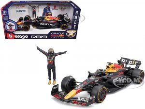 Red Bull Racing RB19 #1 Max Verstappen Oracle Winner Formula One F1 Championship Drivers Champion (2023) with Driver Figure