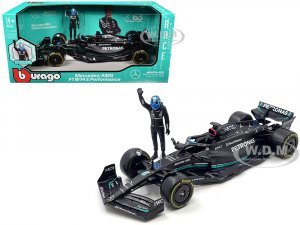 Mercedes-AMG W14 E Performance #63 George Russell Petronas Formula One F1 World Championship (2023) with Driver Figure