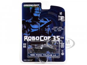 1986 Ford Taurus LX Black Detroit Metro West Police (Weathered) RoboCop 35th Anniversary (1987) Movie Anniversary Collection Series 15