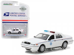 2010 Ford Crown Victoria United States Postal Service (USPS) Police White Hobby Exclusive