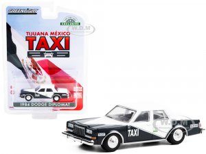 1984 Dodge Diplomat White and Dark Gray Taxi Tijuana (Mexico) Hobby Exclusive