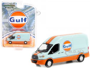 2019 Ford Transit LWB High Roof Van Gulf Oil Light Blue and Orange Hobby Exclusive