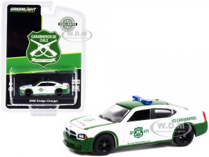 2006 Dodge Charger Police Car Green and White Carabineros de Chile Hobby Exclusive
