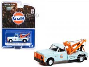 1969 Chevrolet C-30 Dually Wrecker Tow Truck Gulf Oil Light Blue Welding Tire Collision Hobby Exclusive