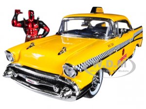 1957 Chevrolet Bel Air Taxi Yellow with Deadpool