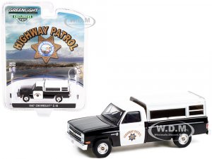 1987 Chevrolet C-10 Black and White CHP California Highway Patrol Hobby Exclusive