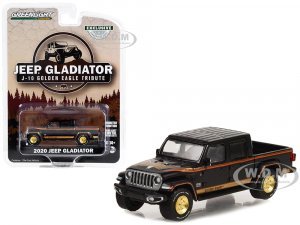 2020 Jeep Gladiator Pickup Truck Black with Graphics J-10 Golden Eagle Tribute Hobby Exclusive Series