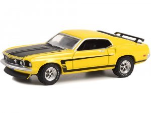 1969 Ford Mustang Boss 302 Yellow United States Postal Service (USPS) 2022 Pony Car Stamp Collection by Artist Tom Fritz Hobby Exclusive