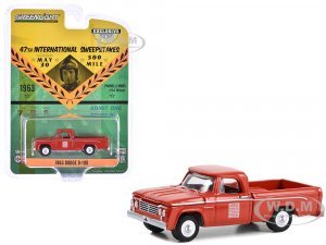 1963 Dodge D-100 Pickup Truck 47th International 500 Mile Sweepstakes - Indianapolis 500 Official Truck Red Hobby Exclusive Series