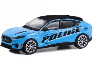 2022 Ford Mustang Mach-E Police GT Performance Edition All-Electric Pilot Program Pilot Vehicle Blue Hobby Exclusive