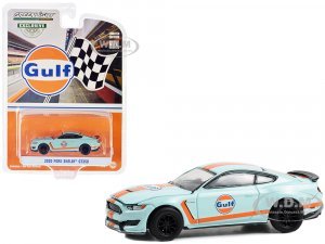 2020 Ford Shelby GT350 Light Blue with Orange Stripes Gulf Oil Hobby Exclusive Series