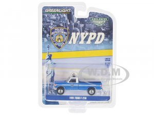 1991 Ford F-250 Pickup Truck Blue and White NYPD (New York City Police Department) Emergency Services Hobby Exclusive Series