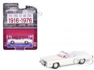 1976 Cadillac Eldorado Convertible White with Red and Blue Stripes The End of an Era 1916-1976 Hobby Exclusive Series