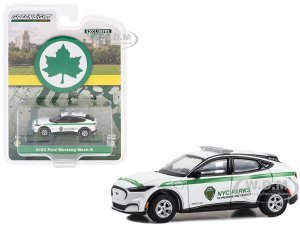 2023 Ford Mustang Mach-E White with Green Stripes New York City Department of Parks & Recreation Hobby Exclusive Series