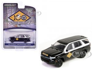 2023 Chevrolet Tahoe Police Pursuit Vehicle Delaware State Police Centennial Anniversary Black and White Hobby Exclusive Series