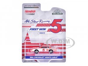 1984 Chevrolet Monte Carlo #5 Geoff Bodine All-Star Racing (Hendrick Motorsports) First Win Tribute White and Red with Graphics Hobby Exclusive Series