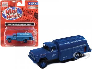 1960 Ford Tank Truck Dixie Gas Corp. Blue  (HO) Scale Model by Classic Metal Works