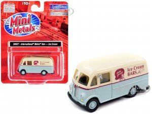 International Metro Van Light Blue and Cream with Red Stripes Ice Cream Bars  (HO) Scale