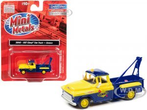 1957 Chevrolet Stepside Tow Truck Sunoco Blue and Yellow  (HO) Scale
