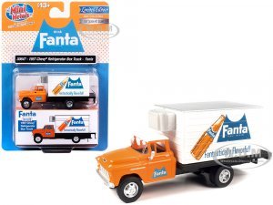 1957 Chevrolet Refrigerated Box Truck Orange with White Top Fanta  (HO) Scale Model by Classic Metal Works