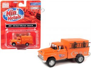 1955 Chevrolet Utility Truck Orange Union Electric  (HO) Scale Model by Classic Metal Works
