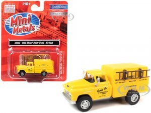 1955 Chevrolet Utility Truck Yellow Song Co. Refrigeration and Heating  (HO) Scale Model by Classic Metal Works