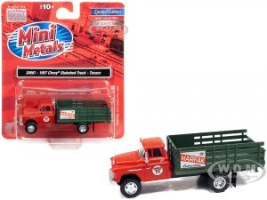 1957 Chevrolet Stakebed Truck Red Texaco - Marfak Lubrication  (HO) Scale