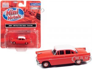 1955 Ford 4-Door Sedan Torch Red with White Top  (HO) Scale