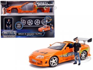 Model Kit Toyota Supra Metallic Orange with Brian