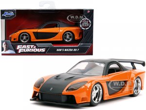 Hans Mazda RX-7 RHD (Right Hand Drive) Orange Metallic and Black Fast & Furious Movie