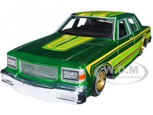 1987 Chevrolet Caprice Green Metallic with Graphics Lowriders Classic Muscle Series