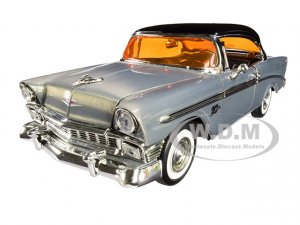 1956 Chevrolet Bel Air Raw Metal with Black Top Showroom Floor Jada 20th Anniversary