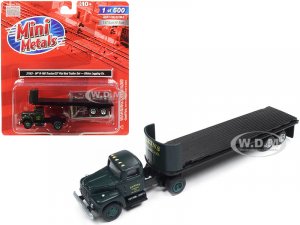 IH R-190 Tractor Truck with 32 Flatbed Trailer Elkins Logging Co.  (HO) Scale Model by Classic Metal Works