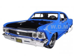 1966 Chevrolet Chevelle SS 396 Blue with Black Hood Classic Muscle