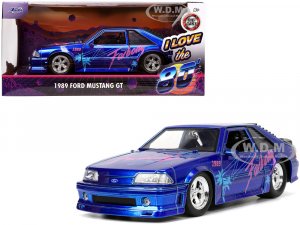 1989 Ford Mustang GT Fox Body Candy Blue with Graphics I Love the 1980s Series