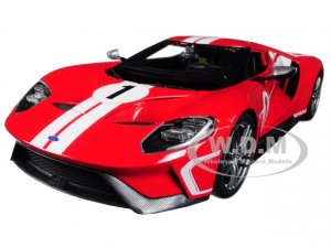 2018 Ford GT #1 Red with White Stripes Heritage Special Edition