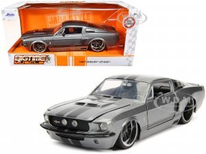 1967 Ford Mustang Shelby GT500 Gray Metallic with Black Stripes Bigtime Muscle Series