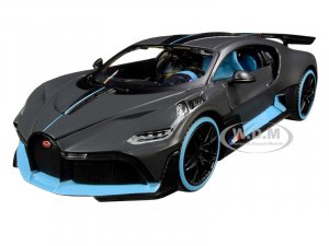 Bugatti Divo Satin Charcoal Gray with Carbon and Blue Accents Special Edition