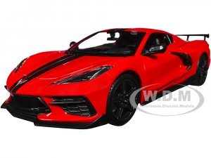 2020 Chevrolet Corvette Stingray Coupe Red with Black Stripes Special Edition Series
