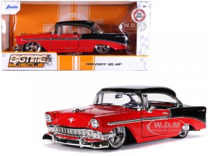 1956 Chevrolet Bel Air Red and Black Bigtime Muscle