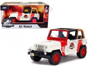 Jeep Wrangler #18 Jurassic Park Red and Beige Jurassic World