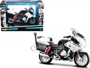 BMW R1200RT U.S. Police White Authority Police Motorcycles Series with Plastic Display Stand